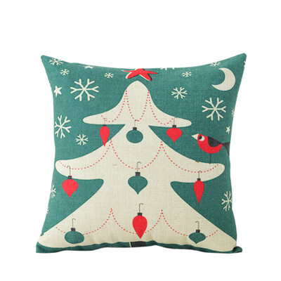 

Fashion Home Safa Car Decoration Pillowcase Xmas Style Pillow Cover Cotton Linen Cushion Cover Christmas Throw Pillow Case 450450