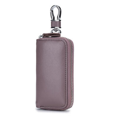 

Mens Car Keys Wallets Genuine Leather Zipper Multi-function Key Organizer Housekeeper Key Bag Female Business Key Case