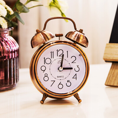 

Cloud want retro creative alarm clock personality desktop decorations ornaments bedroom bedside bronze clock