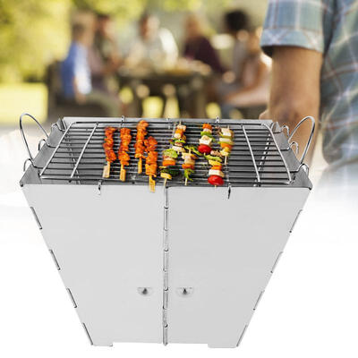 

Greensen 32532524cm Foldable Stainless Steel Barbecue Grill BBQ Stove Outdoor Camping Charcoal Grill