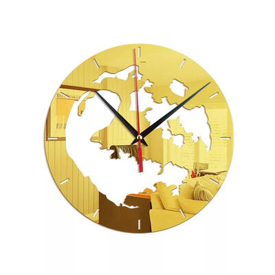 

Stickers Creative Earth 3D Acrylic Mirror Wall Clock DIY Wall Stickers Modern Clocks Home Decor Multi-color