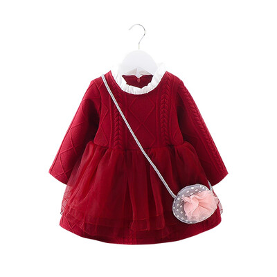 

Baby Girls Satchel Dress Lovely Cute Dress Fashionable Little Girl Pink