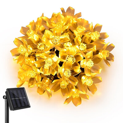 

Kwb Led Solar String Lights 7M 50 Balls Led Fairy Blossom Flower Garden Lights for Outdoor