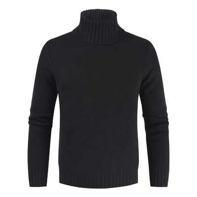 

Toponeto Mens Autumn Winter Casual Pure Color Turtleneck Long Sleeve Knitted Sweater Top