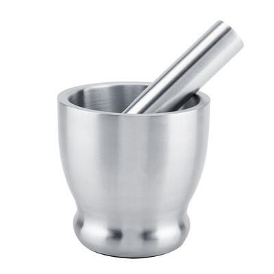 

Greensen Stainless Steel Mortar Pestle Grinder Beans Garlic Spices Foodstuffs Kitchen Tool