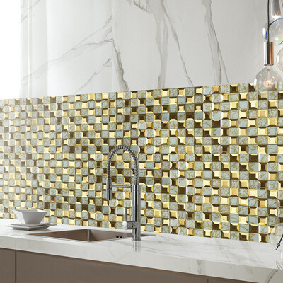 

〖Follure〗Self-adhesive Mosaic Wall Sticker Tile Floor Kitchen Bathroom Waterproof