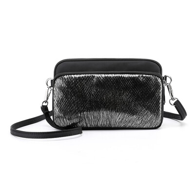 

Multi-layer one-shoulder inclined bag Korean version nylon Oxford fabric waterproof 100-band sequined lady bag portable bag
