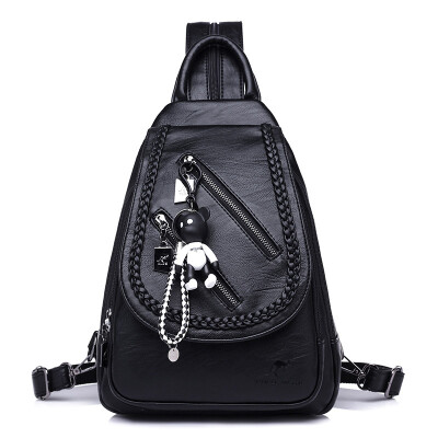 

Backpack lady Korean version of the wild fashion casual outdoor waterproof soft leather outdoor small backpack