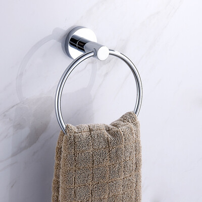 

Wall Mounted Stainless Steel Toilet Towel Ring Bath Towel Holder Bathroom Accessories