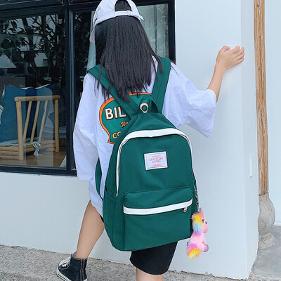 

Junior high school students schoolbag female Korean version of high school travel backpack female double shoulder Baotao brand fem