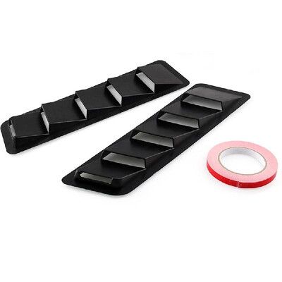 

2pcs Universal Hood Vent Louver Cooling Trim Set Black ABS Refit Air Intake Panel