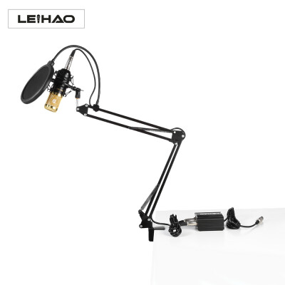 

LEIHAO BM - 800 Professional Condenser Microphone Kit Studio Broadcasting Recording with Phantom Power Supply