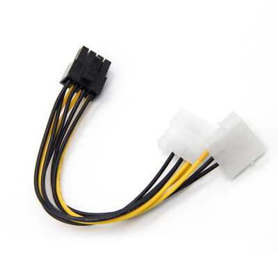 

Dual 4P to 8P Cable Graphics Card Power Line Dual Big 4pin to CPU 8pin Video Card Power Supply Cord