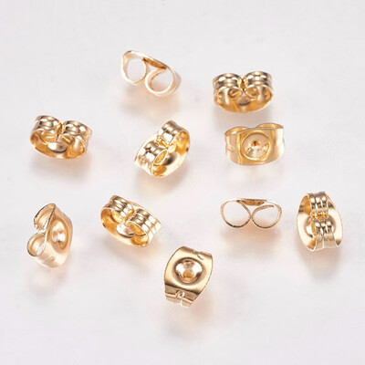 

304 Stainless Steel Ear Nuts Light Gold 6x45x3mm Hole 08mm