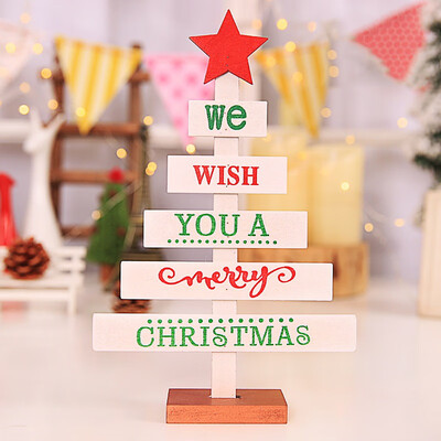 

Mini Wooden Merry Christmas Tree Table Decor Pendants Christmas Tree Ornaments Christmas Decoration New Year Home Decor Gifts