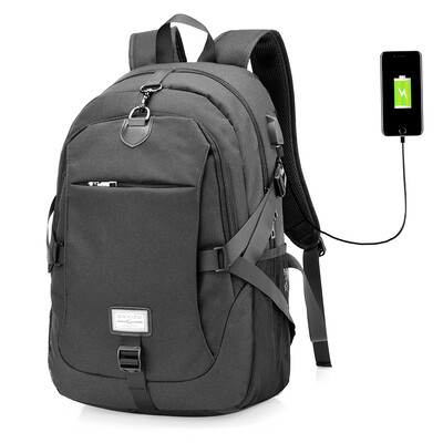 

Casual Durable Canvas Backpack with USB Port for Men