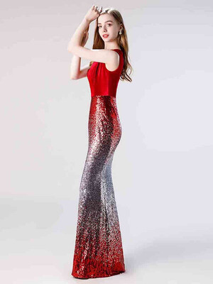 

Juexiuxinniang dress skirt female dress banquet dress fishtail lace sequins velvet 9522