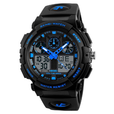 

SKMEI 1270 Quartz Digital Electronic Men Watch Fashion Casual Outdoor Sports Male Wristwatch Dual Time Date Week Stopwatch Alarm 5