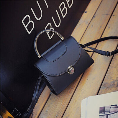 

2018 New Style Vintage Solid Women PU Leather Bag Clutch Handbag Fashion Money Tote Messengers Hasp