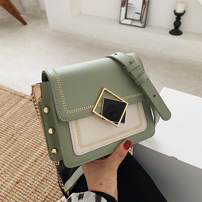 

Small fresh bag female new Korean version of the fashion simple small square bag chain shoulder Messenger bag tide