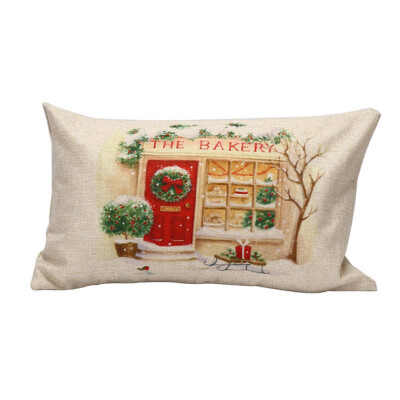 

Tailored Christmas Rectangle Cushion Cover Silk Pillow Case Pillowcase