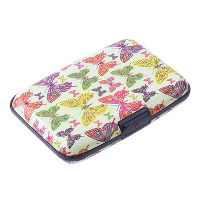 

7 Pocket Women Aluminum Waterproof Name Card Box Holder Credit Card Case