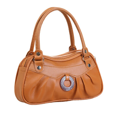 

Fashion Women Solid Color Handbag Faux Leather Tote Shoulder Bag Storage Pouch
