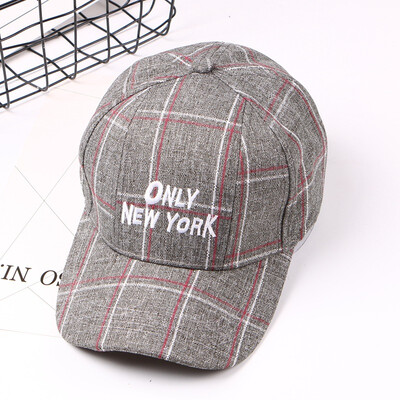 

Korean Embroidered Lattice Hat Female Individual Leisure Baseball Cap Creative Fashion Couple Hat Sunshade Sunscreen Cap