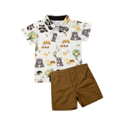 

Toddler Kids Baby Boy Gentleman Clothes Dress Shirt Shorts Pants Formal Outfits