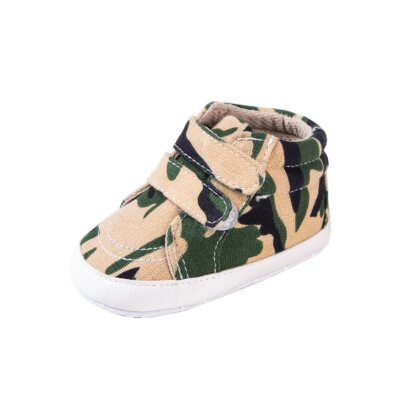 

Newborn Baby Shoes Toddler Infant First Walker Canvas Hook&Loop Shallow Camouflage Shoes