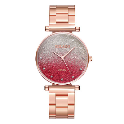 

Women Watches Gradient Frosting Dial Ladies Quartz Wristwatch Business Alloy Strap Casual Clock Dress Gift Relogio Feminino