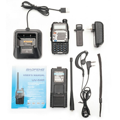 

BAOFENG UV-5XP 74v 3000mAh 8W Dual-band Walkie Talkie Black Free Earphone