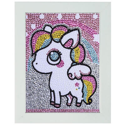 

5D DIY Full Drill Special Shaped Diamond Painting Pink Horse Cross Stitch