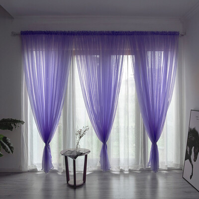 

Gobestart Leaves Sheer Curtain Tulle Window Treatment Voile Drape Valance 1 Panel Fabric