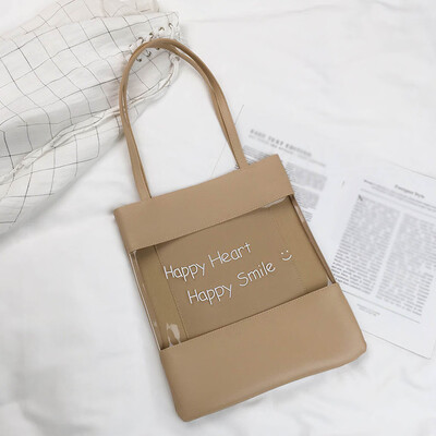 

Tailored Womens Fashion Transparent Handbag Large Capacity Shoulder Bag Handbag
