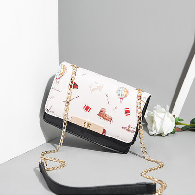 

Ins Super Fire Girl 2019 Fashion Foreign Style Joker Single Shoulder Messenger Bag chic Chain Small Square Bag