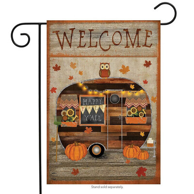 

Gobestart Fall Camper Primitive Garden Flag Autumn Home Decoration Banner 12x18In