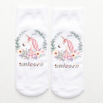 

Women Socks Unicorn Animal 3D Cartoon Funny Cute Socks Novelty Meias Print Ankle Socks Chaussette Exquisite Hocoks Soxs