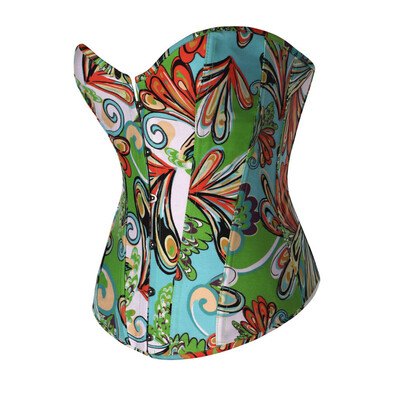 

Toponeto Women Underbust Printing Bandage Waist Trainer Corsets Shapewear Body Shaper