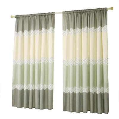 

Geometry Semi Blackout Curtains Home Bedroom Window Decor Tulle Sheer Drape