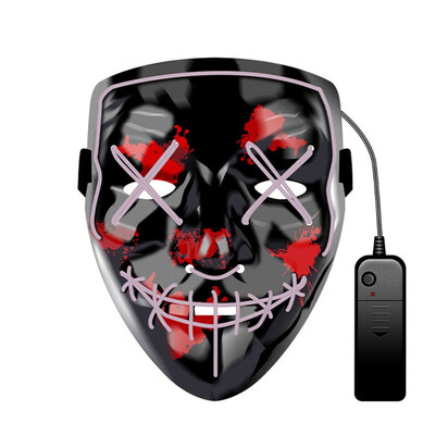 

FUNNYBUNNY Ghost Dance Face Mask Halloween Party Costume Masquerade EL Masks Circus Party Decor PVC Adults Full Face