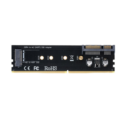 

DDR to M2 Hard Disk Adapter Card SATA to M2 NGFF B-key 2230224222602280 SSD Adapter DDR4 Memory Slot SSD Expansion Card