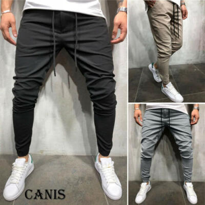 

Mens Slim Fit Tracksuit Sport Gym Skinny Jogging Joggers Sweat Pants Trousers