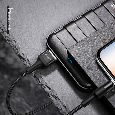 

USAMS Universal Tough Braided USB Lightning Fast Charging Data Sync Cable Aluminum Alloy Cable For IPHONE 12m