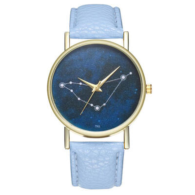 

Temperament Fashionable Simple Ladies WristWatch Souvenir Fashion Casual PU Leather Strap Womens Watch Beautiful hand clock D