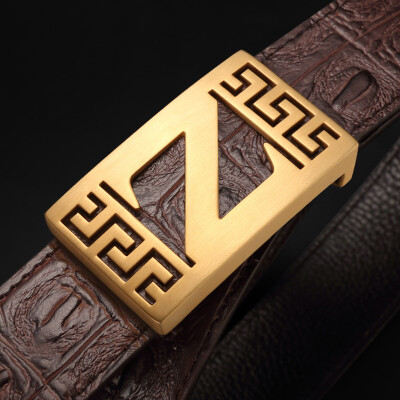 

Guangzhou factory mens belt leather casual business high-end belt youth steel buckle fashion wild belt