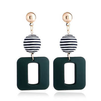 

Olaru Vintage Europe Ball Square Stud Earring Women Gold Color Christmas korean Boho Earrings Ear Statement Jewelry Accessories