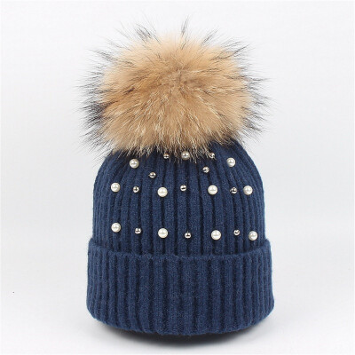 

Tailored New Women Girls Keep Warm Winter Hairball Knitted Hat Wool Hemming Hat Ski Hat