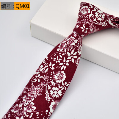 

Cotton Mens Tie Korean Narrow Fashion British Trendy Wedding Groom Wedding Tie Narrow 6CM