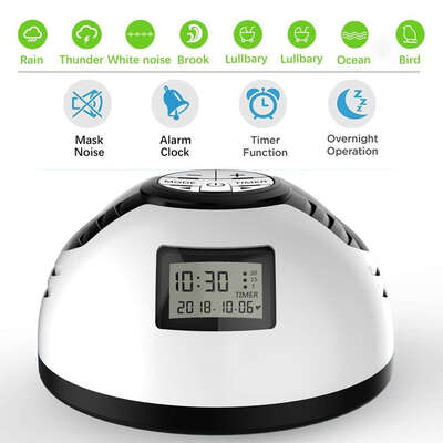 

Baby Sleep Soothers Sound Machine White Noise Sound Relaxation Machine with 8 Soothing Music Sounds Timer Clock Toy